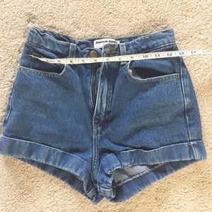 American apparel high rise shorts (medium wash)